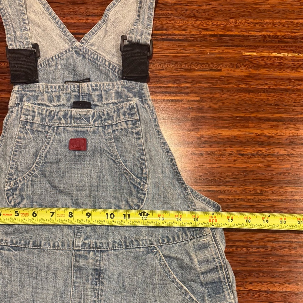 Vintage 90s Route 66 Denim Shortalls 7/8 Retro Grunge Y2K Indie Cottagecore - Picture 4 of 7